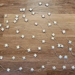 Silver star garland